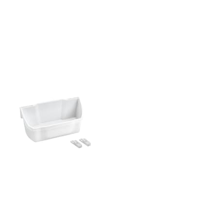 Rev-A-Shelf Polypropylene, White, 7.88 in W, 3.56 in H, 4.25 in D, 4.25 in L, White 6232-08-11-52